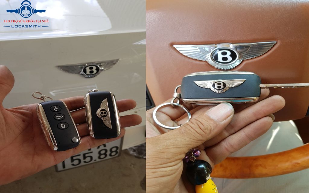 Chìa khóa Bentley Thông Minh – Smartkey. Chìa khóa Bentley Remote 3 Nút 