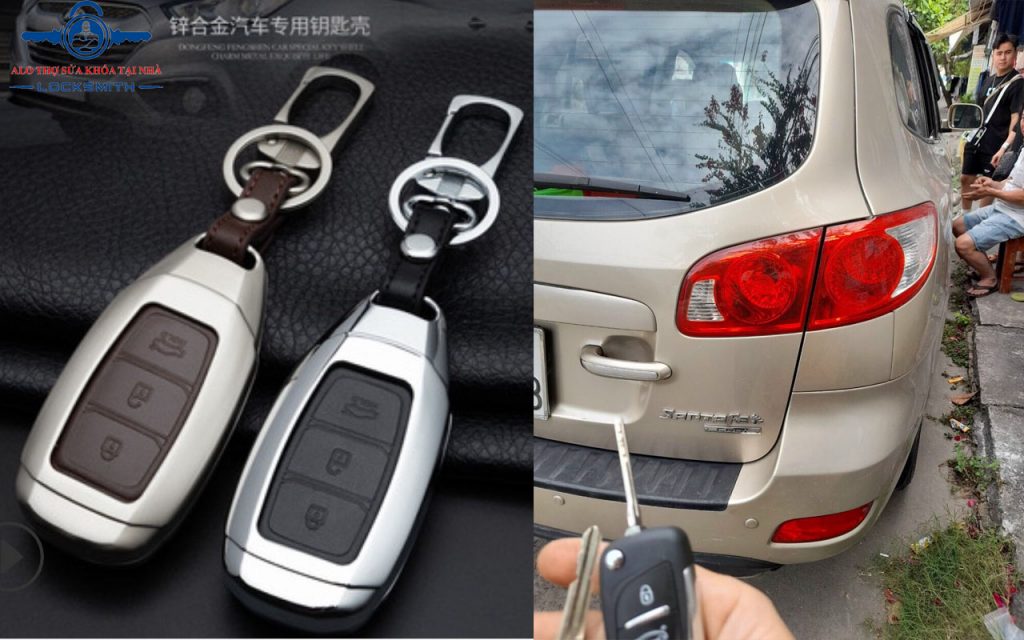 Chìa khóa remote xe Hyundai Santafe