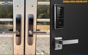 Khóa tay gạt cửa nhôm kính