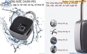 Ổ khóa bấm vân tay cho cửa sắt chống nước