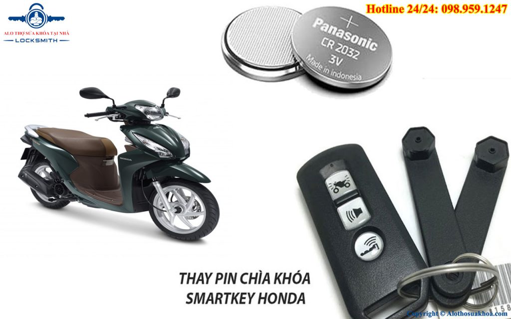 Cách Thay Pin Sạc Chìa Khóa Smartkey Remote Honda Yamaha Cực Dễ