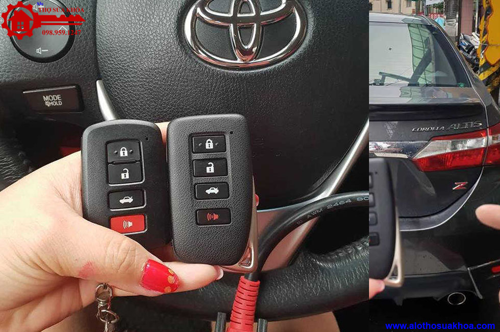 Sửa chữa sao chép Chìa khóa gập Toyota Altis ...2023 chính hãng tận nhà