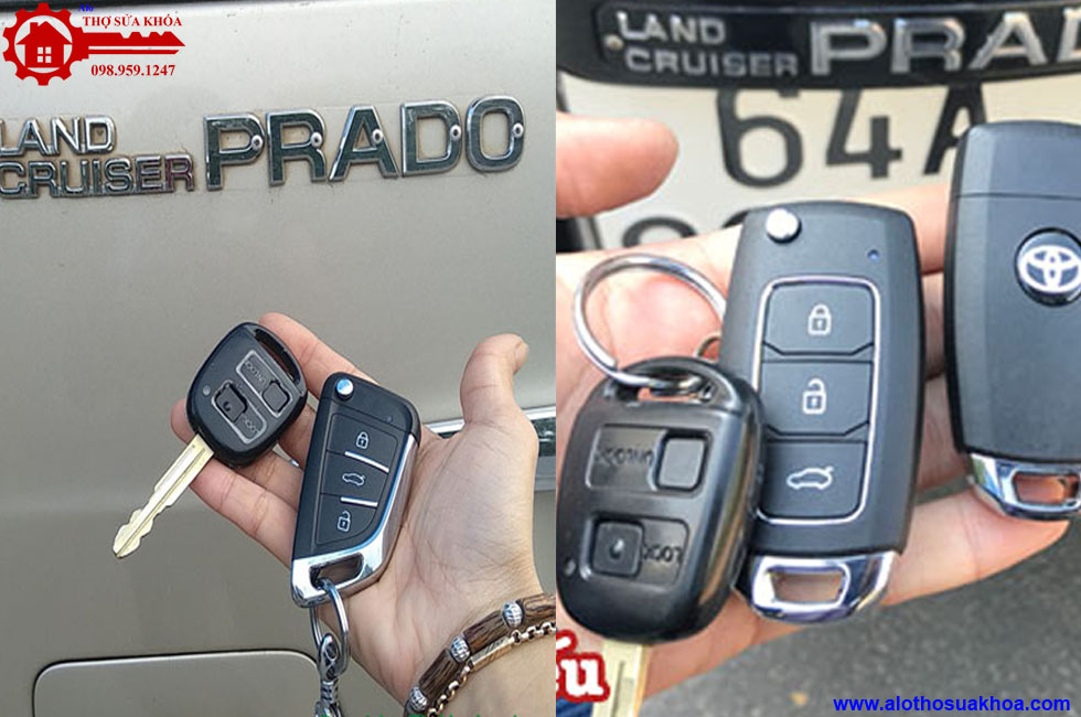 Sửa thay độ làm chìa khóa xe Toyota Lancuiser Prado uy tín chất lượng tại nhà