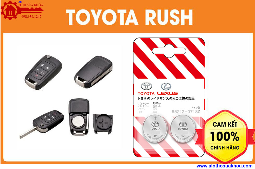 Hướng dẫn Thay pin chìa khóa xe Toyota Rush uy tín an toàn giá tốt nhất