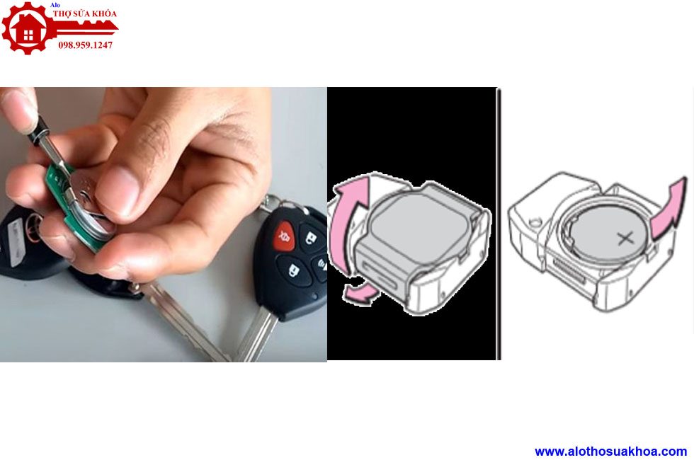 Cách Thay pin chìa khóa xe ô tô Toyota chuẩn đúng cách dễ thực hiện