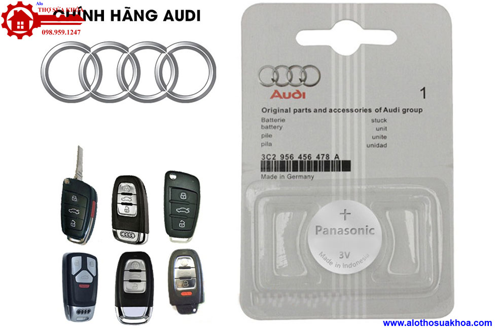 Hướng dẫn thay pin chìa khóa ôtô Audi A5 đơn giản và an toàn 