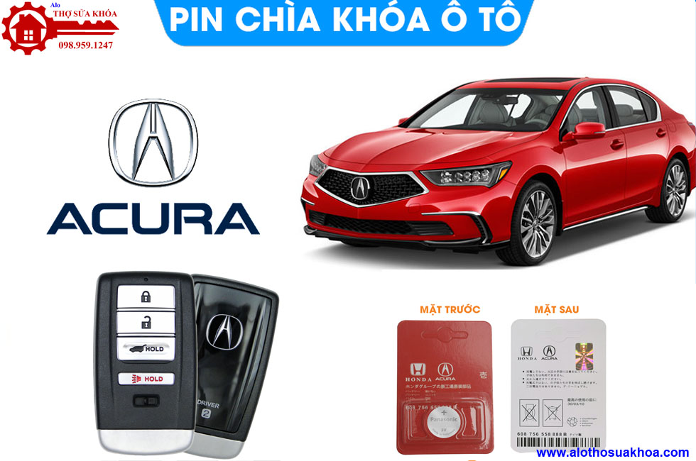 Thay Pin chìa khóa ôtô Acura chính hãng nhập khẩu giá rẻ nhất