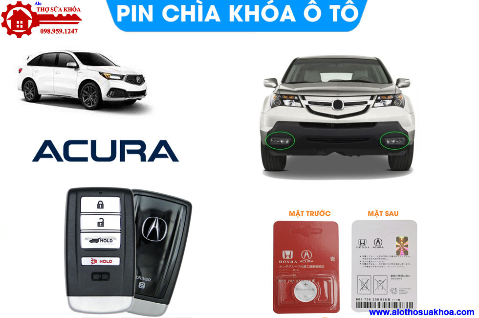 Thay Pin chìa khóa ôtô Acura ILX chính hãng nhập khẩu giá rẻ nhất