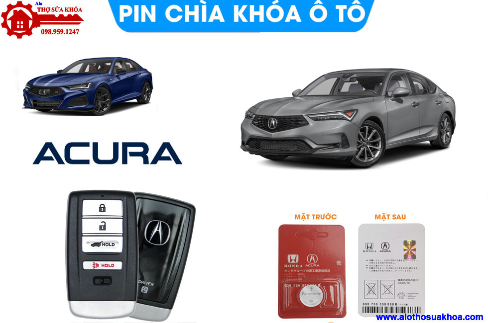 Thay Pin chìa khóa ôtô Acura RLX chính hãng nhập khẩu giao tận nơi