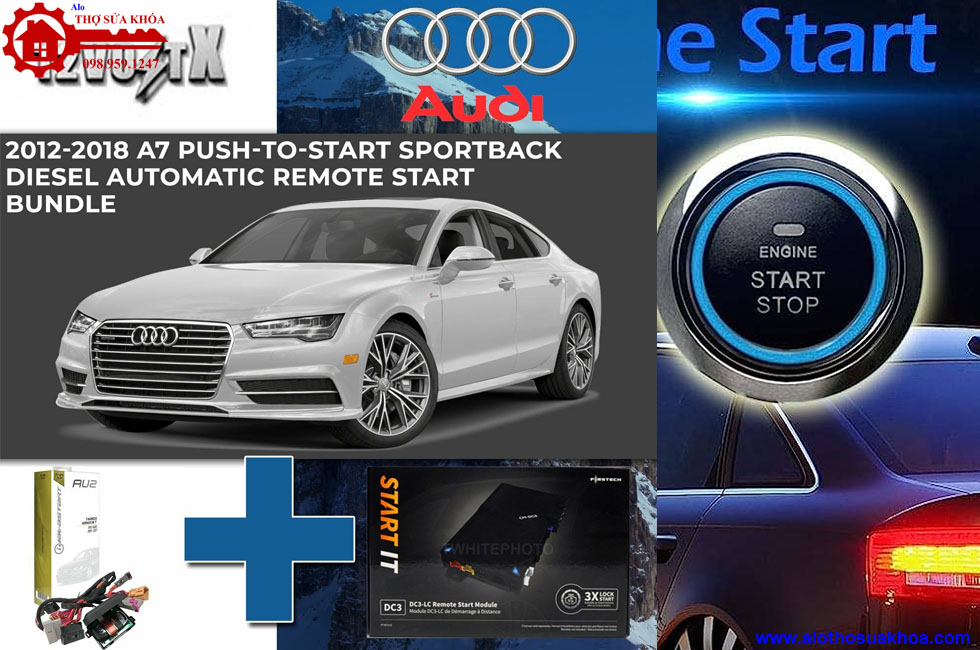 Đề nổ từ xa Start/Stop SmartKey cho xe Audi A7 cao cấp chính hãng