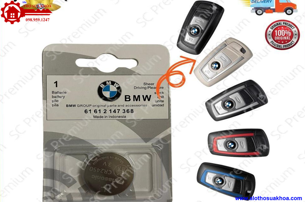 Thay pin chìa khóa xe ôtô BMW chính hãng nhập khẩu giá rẻ nhất
