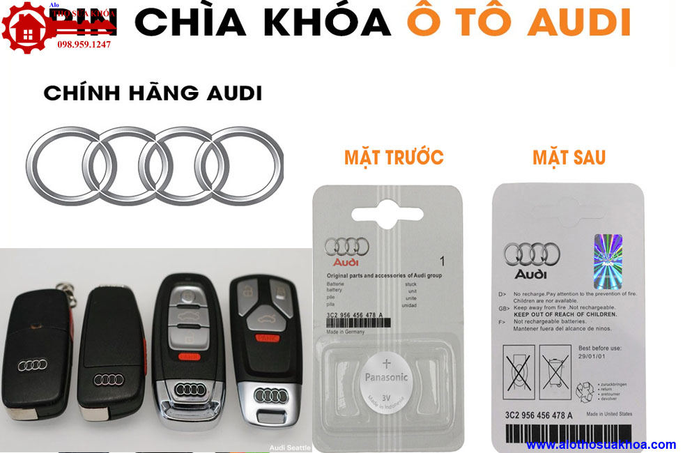 Thay Pin chìa khóa ô tô Audi Q2 chính hãng Audi nhập khẩu giá tốt