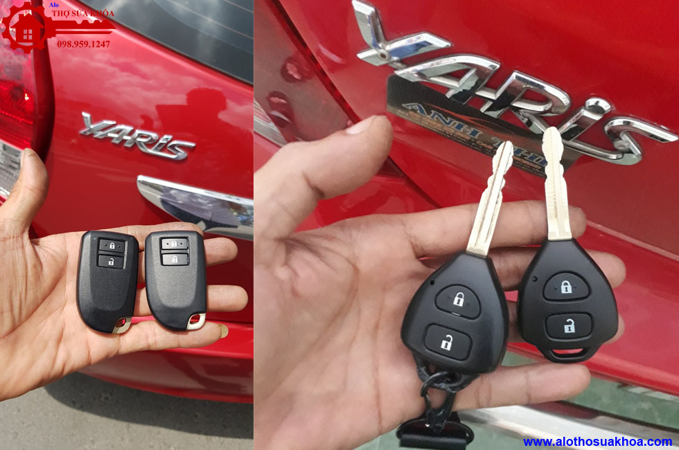 Thay pin chìa khóa Toyota Yaris . Cách tháo lắp và dấu hiệu nhận biết
