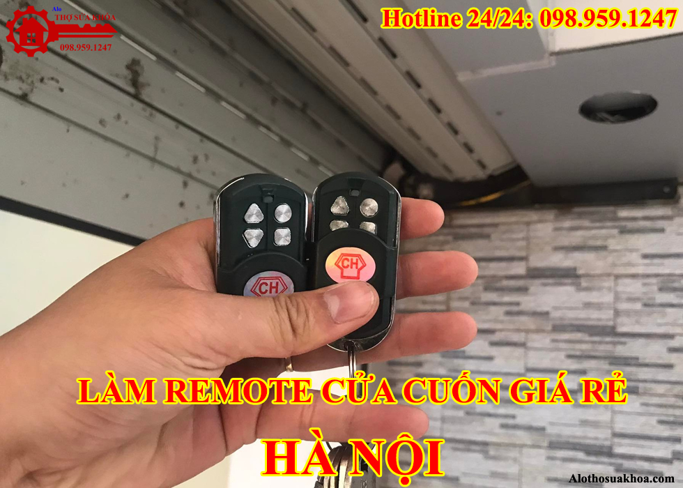 Làm Remote cửa cuốn giá rẻ tại Hà Nội