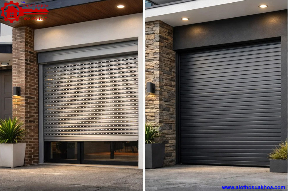 Thiết kế Garage dùng cửa cuốn